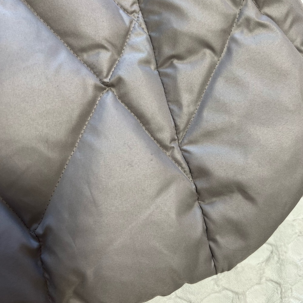 Athleta Gray Taupe Goose Down Quilted Vest - Picture 15 of 15